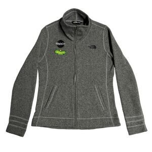 The North Face Women's Size Medium Full Zip Fleece Jacket‎ Heather Gray (LOGO)